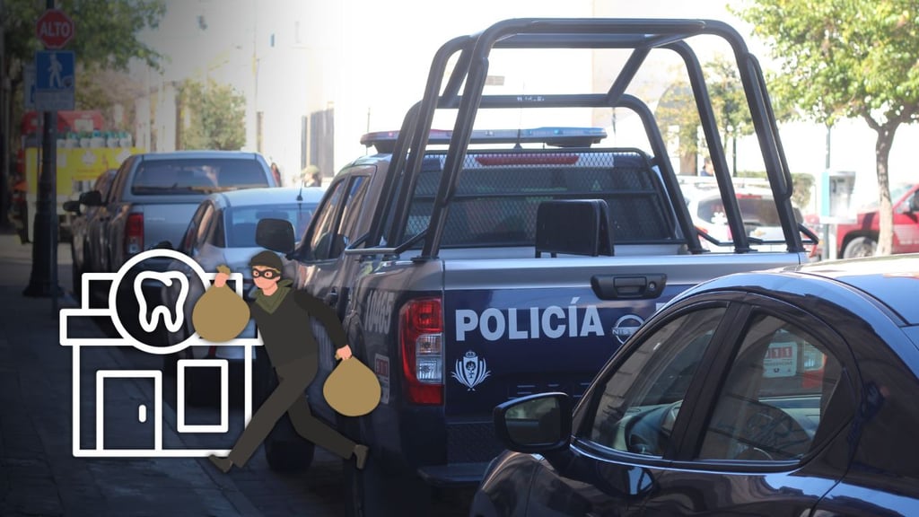 Roban 6 mil pesos y computadoras de consultorio dental en Zona Centro de Durango
