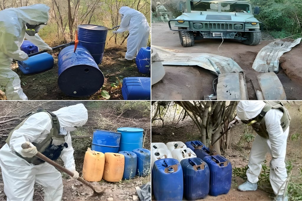 Violencia en Sinaloa: decomisan 34 mil litros de químicos en operativo; hay cuatro detenidos