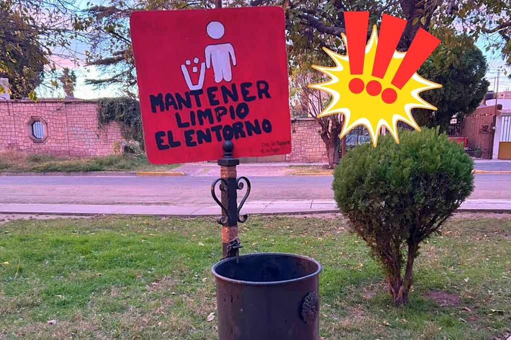 Con creativos carteles buscan motivar a poner la basura en su lugar en Las Moreras