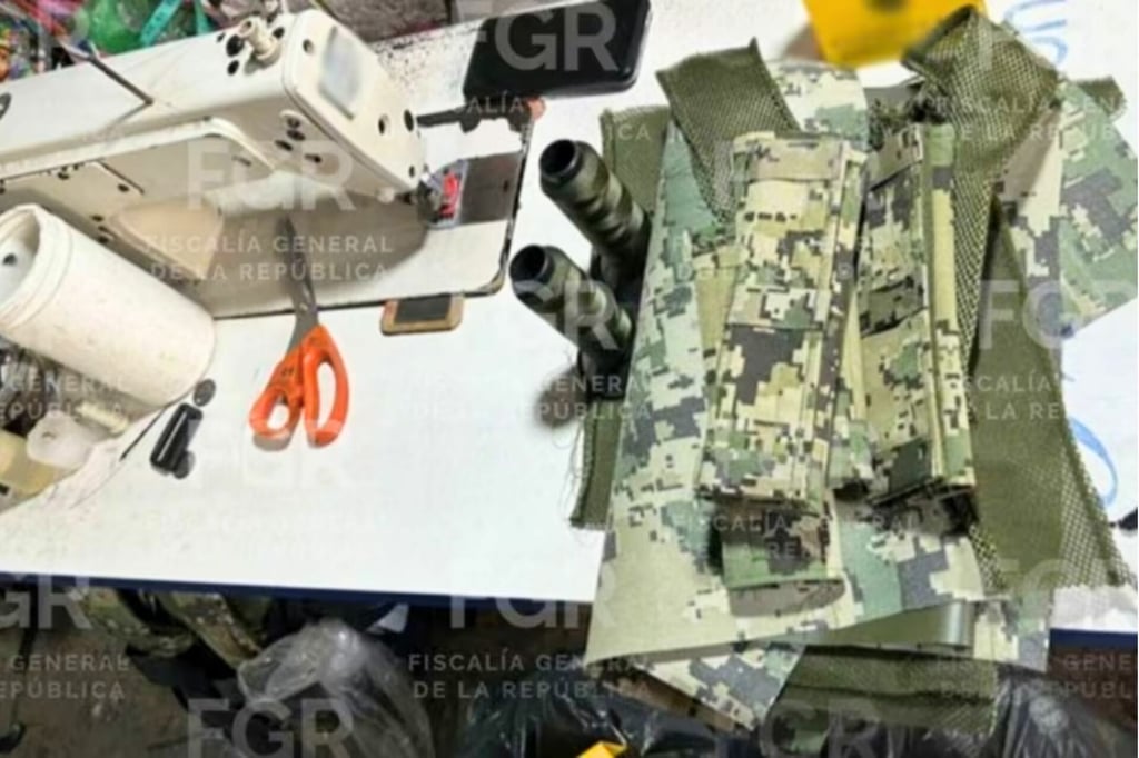 Caen falsificadores de uniformes militares en Veracruz; aseguran chalecos y maquinaria