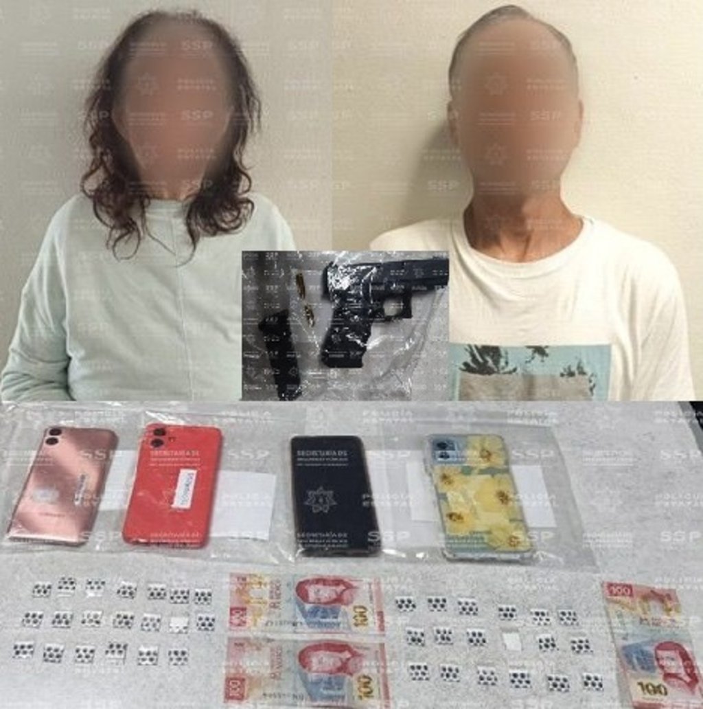 Labor. Cae pareja con cristal y arma de fuego en la colonia Benigno Montoya.