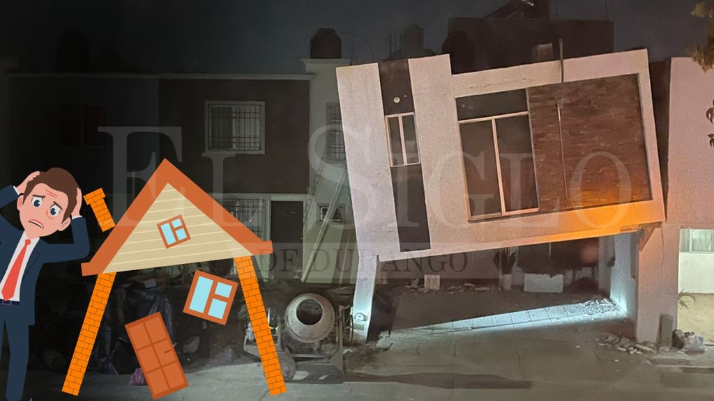 'Crujido' en las paredes despertó a una familia de Durango; una habitación se vino abajo