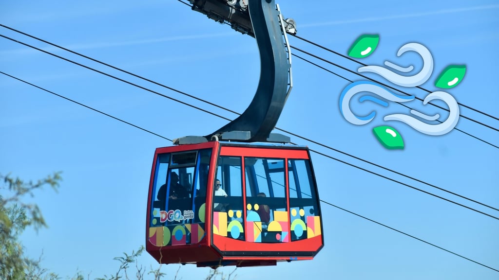 Por pronóstico de viento de hasta 100 km/h, cerrarán Teleférico de Durango