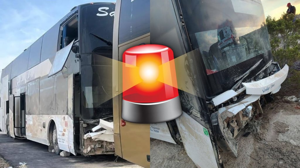 Reportan autobús de pasajeros accidentado tras dirigirse a Durango; hay varios lesionados