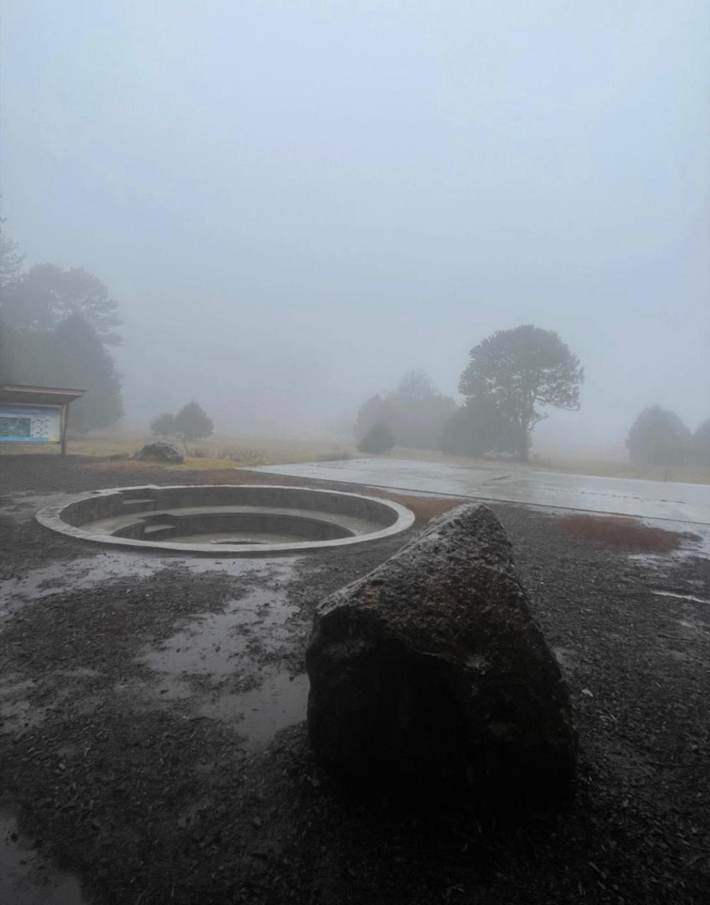 Efectos. Imagen captada en el parque ecoturístico ubicado en el poblado Las Adjuntas, donde hubo lluvias importantes.