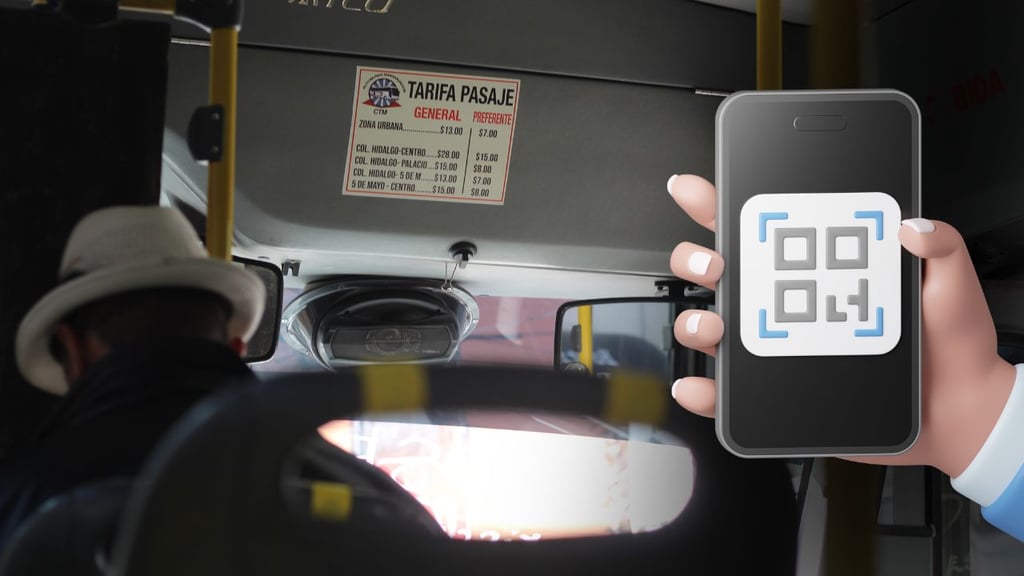 Tarifa preferencial en transporte público de Durango será ahora por código QR