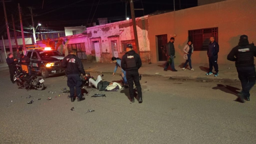 Accidente. Un motociclista resultó lesionado en un accidente en la colonia Maderera.