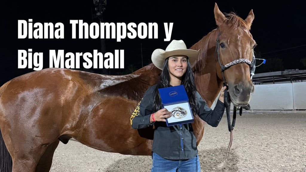 Big Marshall y Diana Thompson, el binomio que domina las carreras de barriles en el norte del país