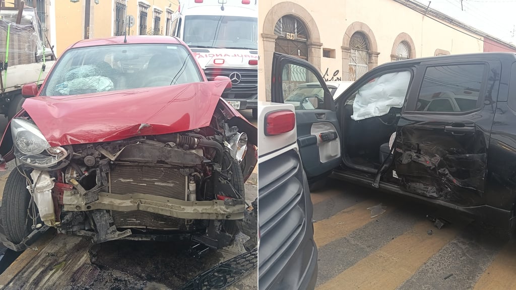 Choque en Zona Centro de Durango deja a dos jovencitas lesionadas