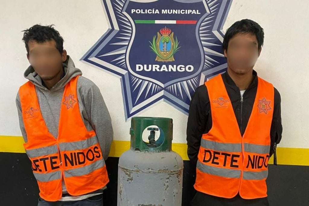 Detienen a dos por presunto robo de tanque de gas en Bugambilias 3