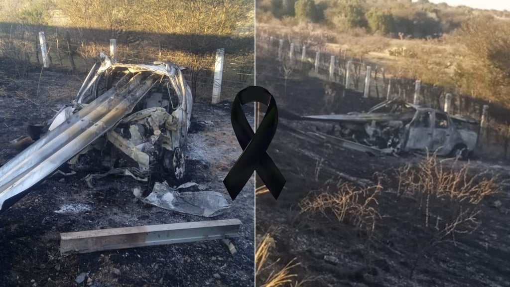 Hombre muere calcinado tras volcadura en la carretera Durango-Parral