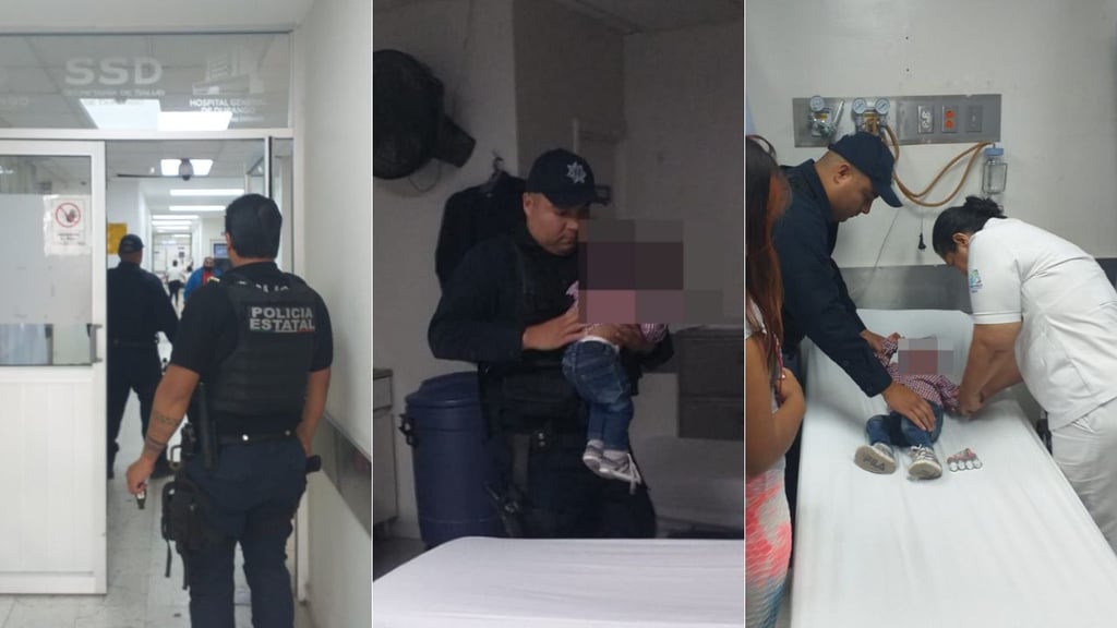 Bebé fue picado por un alacrán en Centro de Durango; policías apoyaron en traslado a hospital