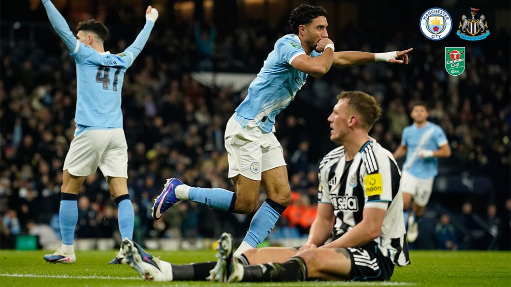 Carabao Cup: El Manchester City derrota con al Newcastle United con doblete de Omar Marmoush