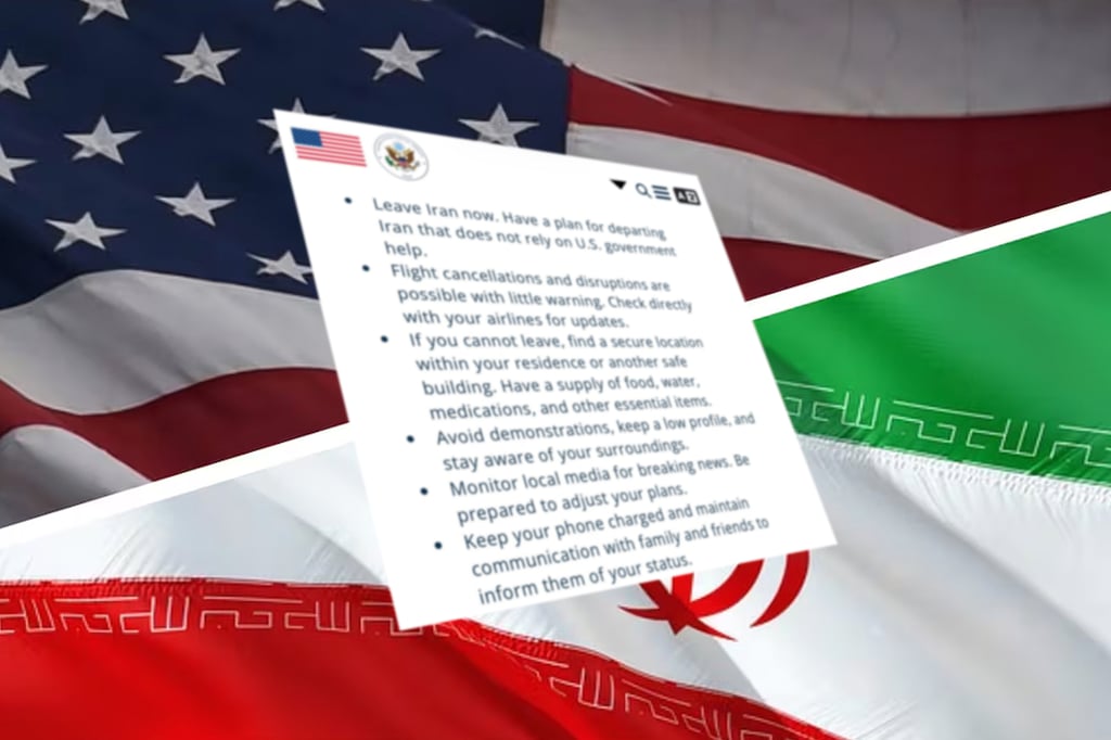 Embajada virtual de EU pide a sus ciudadanos salir de Irán de inmediato