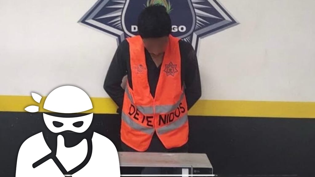 Detienen a joven por presunto robo de un microondas en la colonia El Prado