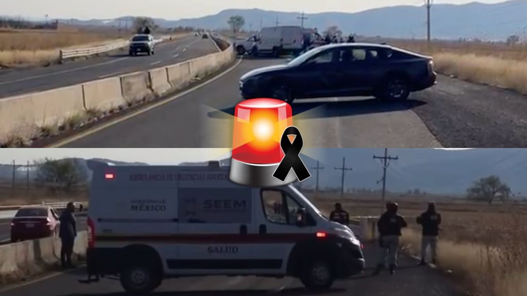 Choque contra valla de contención deja una persona sin vida y dos lesionados en carretera México