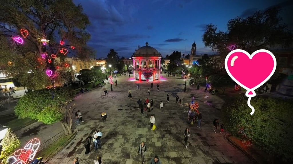 Colocan casi 200 figuras alusivas a Día de San Valentín en el Centro de Durango