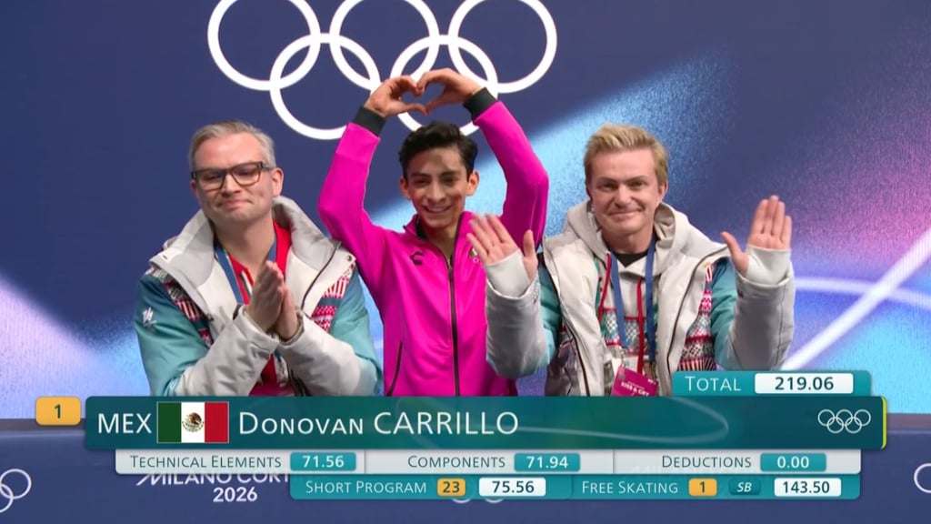 Milano-Cortina: así fue la participación de Donovan Carrillo en la final del patinaje artístico