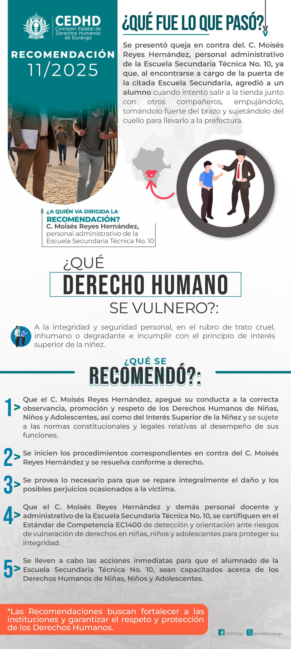 Seguimiento. La CEDH está dando seguimiento a las Recomendaciones emitidas el año pasado.