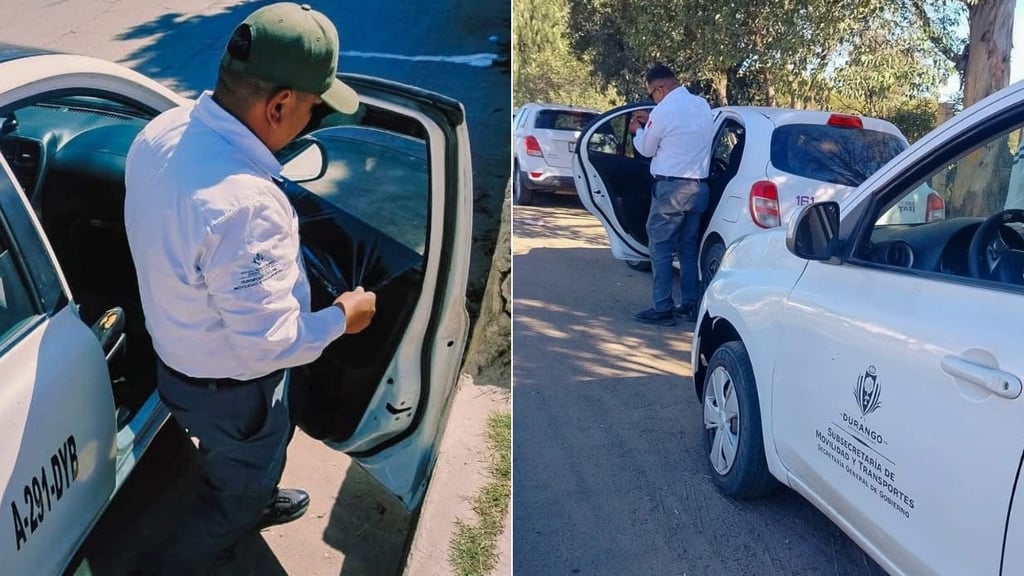 Intensifican retiro de polarizado en taxis de Durango y La Laguna