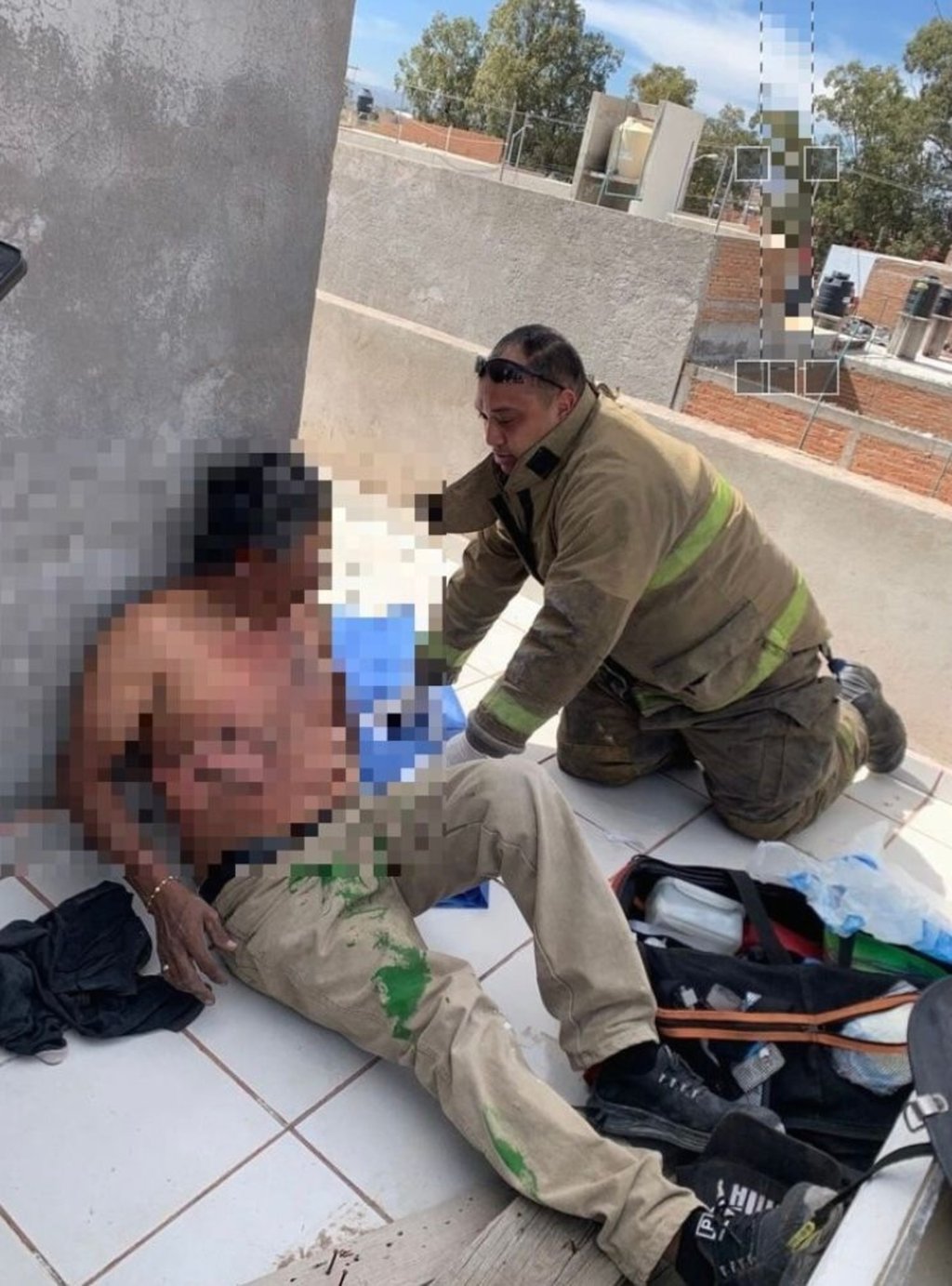 Accidente. Un trabajador resultó electrocutado al tocar cables de alta tensión.