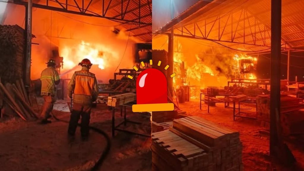 Sofocan incendio en industria forestal en la carretera Durango-Mazatlán