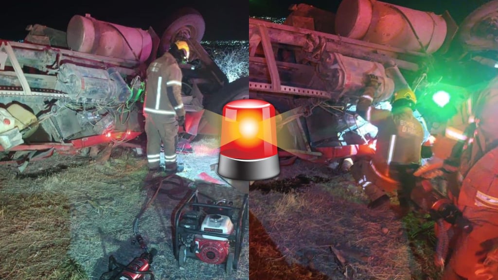 Operador de tráiler resulta lesionado en volcadura en camino hacia El Nayar