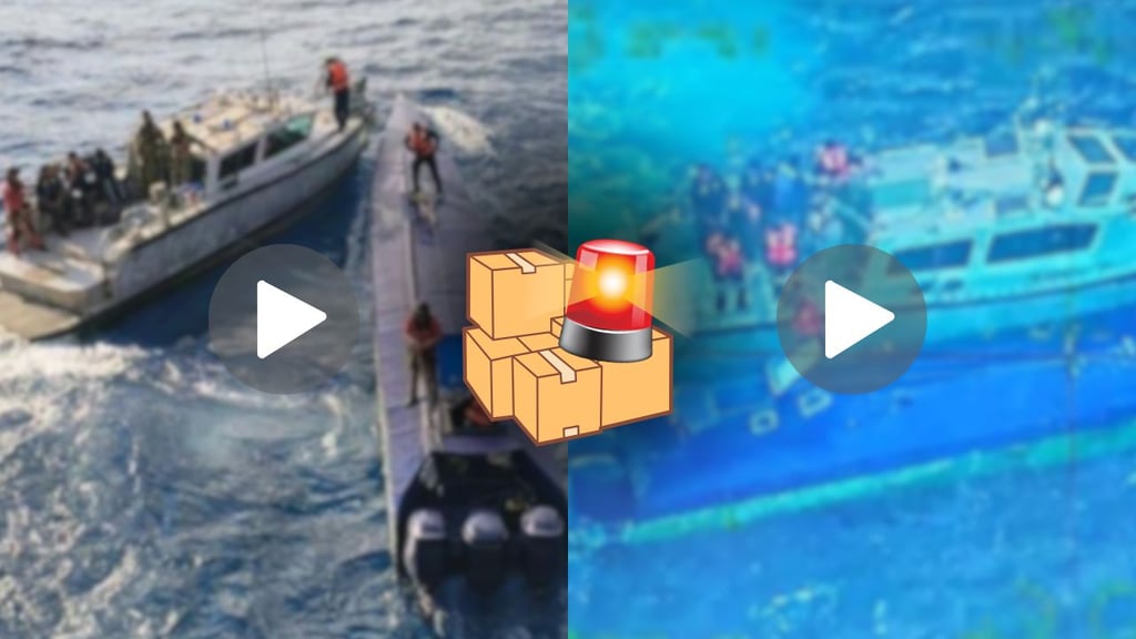 Revelan VIDEO de cómo interceptan semisumergible con cocaína en Colima