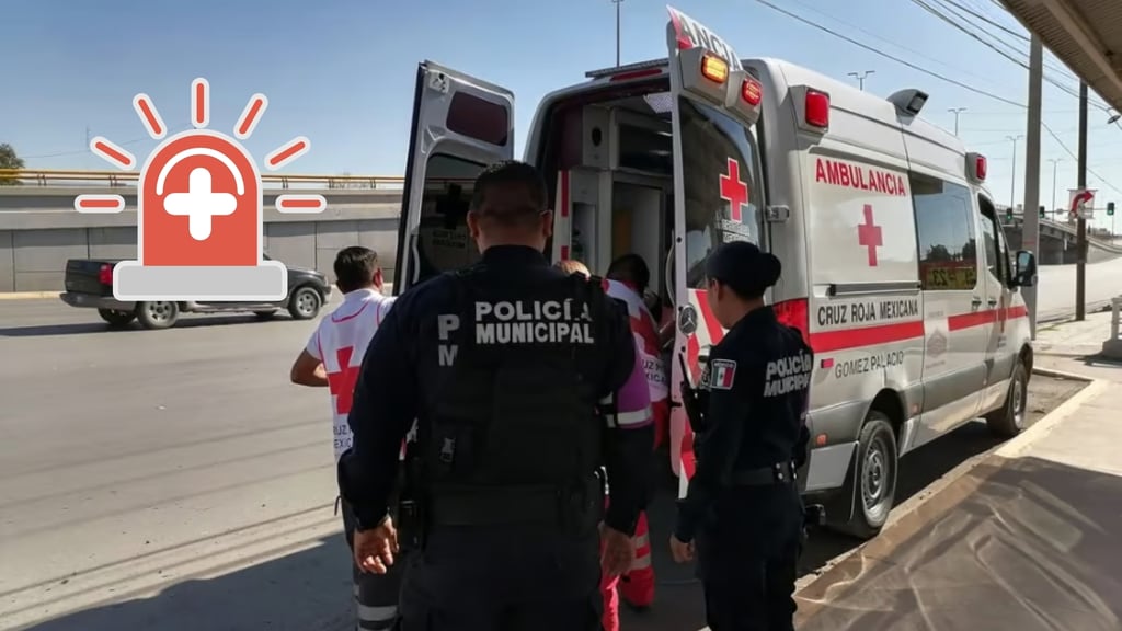 Motociclistas resultan lesionados tras chocar con vehículo en Gómez Palacio