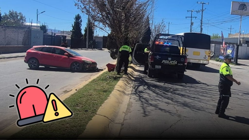 Bebé lesionada, saldo del choque contra un poste en la colonia Ampliación 20 de Noviembre