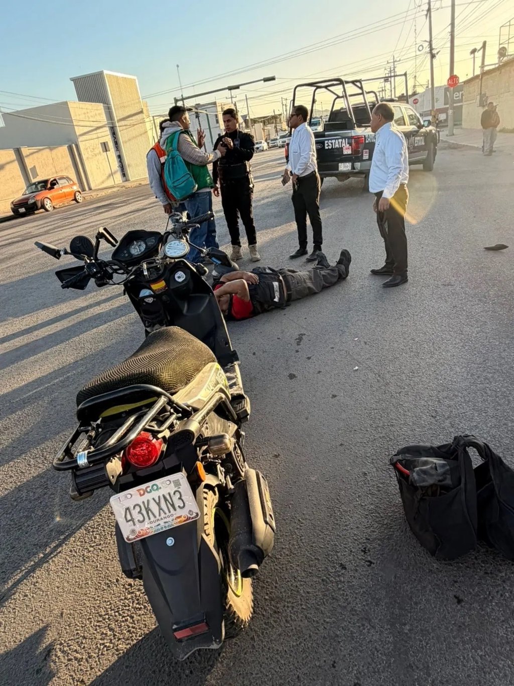 Caso. Un choque de motocicletas dejó un lesionado en el Parque Industrial Carlos Herrera.