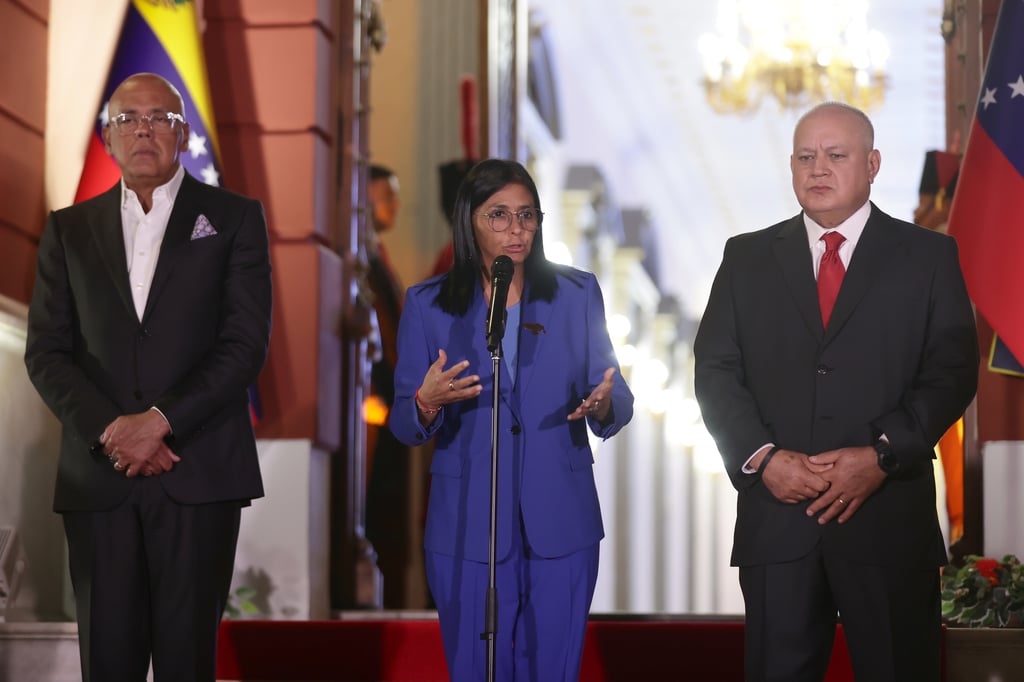 Delcy Rodríguez llama 'socio y amigo' a Trump y le pide cesar el bloqueo contra Venezuela