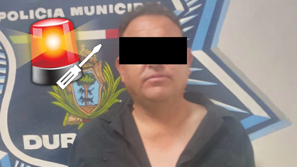 Detienen a sujeto que intentó atacar a policías con un desarmador en Zona Centro de Durango