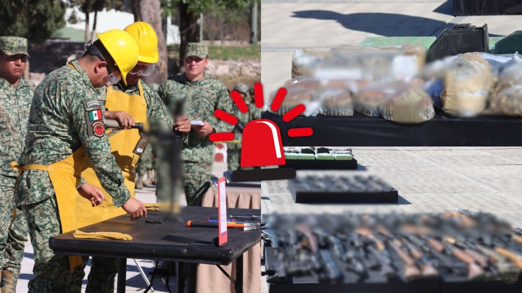 Autoridades militares destruyen casi 350 armas largas y cortas en Durango