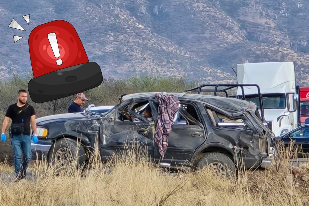 Vuelca camioneta en carretera al Mezquital; un muerto y tres lesionados