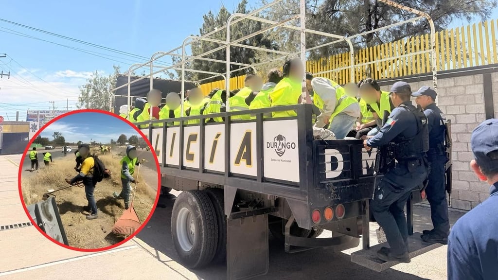 Detenidos por pandillerismo realizan servicio comunitario en Durango