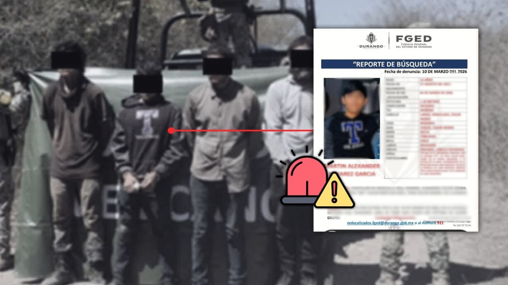 Uno de los dos menores desaparecidos en Durango podría haber sido detenido en Sinaloa