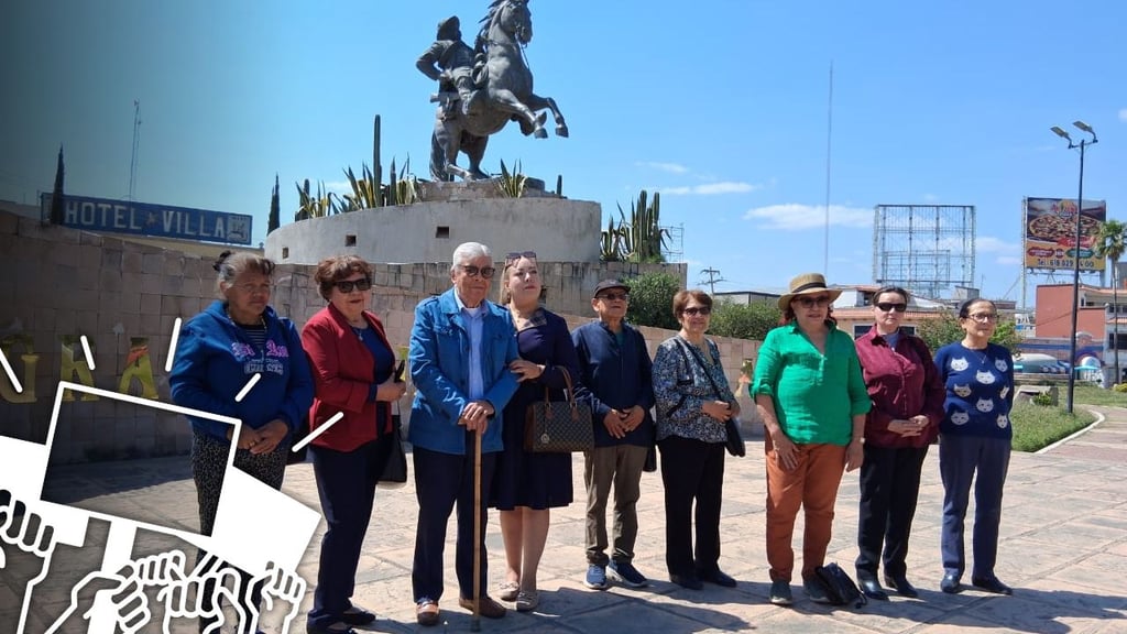 Gremio cultural realiza plantón en defensa del monumento ecuestre Pancho Villa