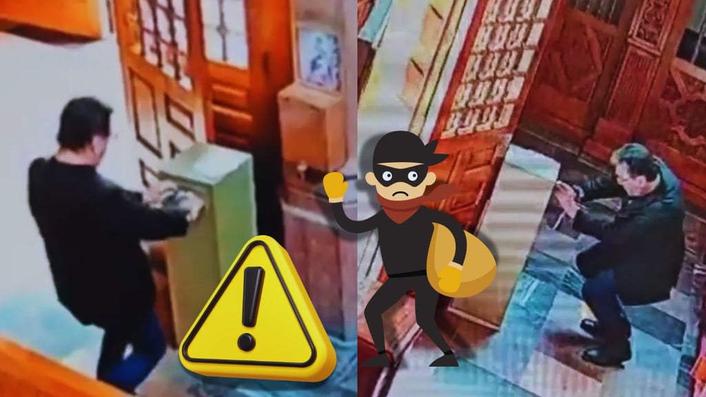 Captan a hombre robando las limosnas en una iglesia y así fue exhibido | VIDEO