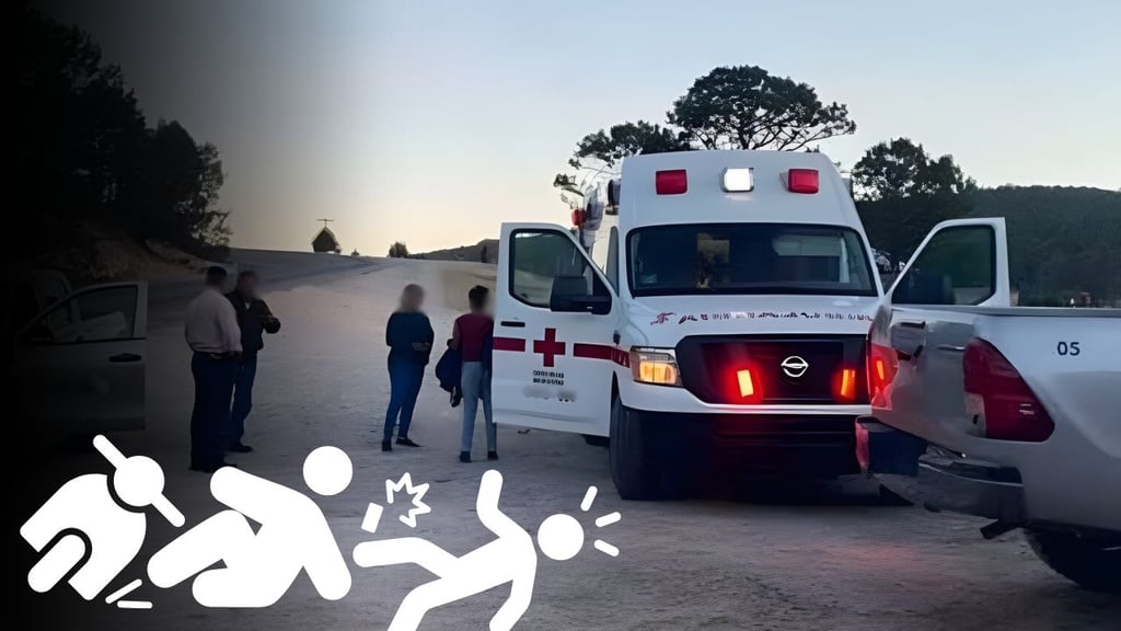 Pareja resulta lesionada tras accidente de motocicleta en Refugio Salcido