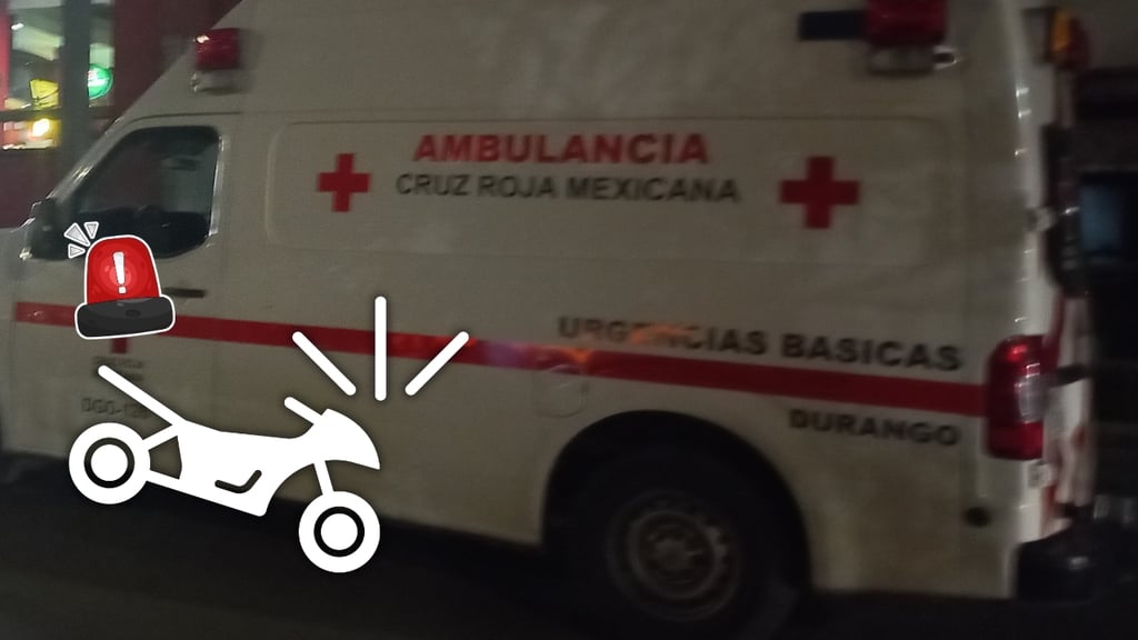 Motociclista en estado de ebriedad resulta lesionado en choque en Zona Centro de Durango