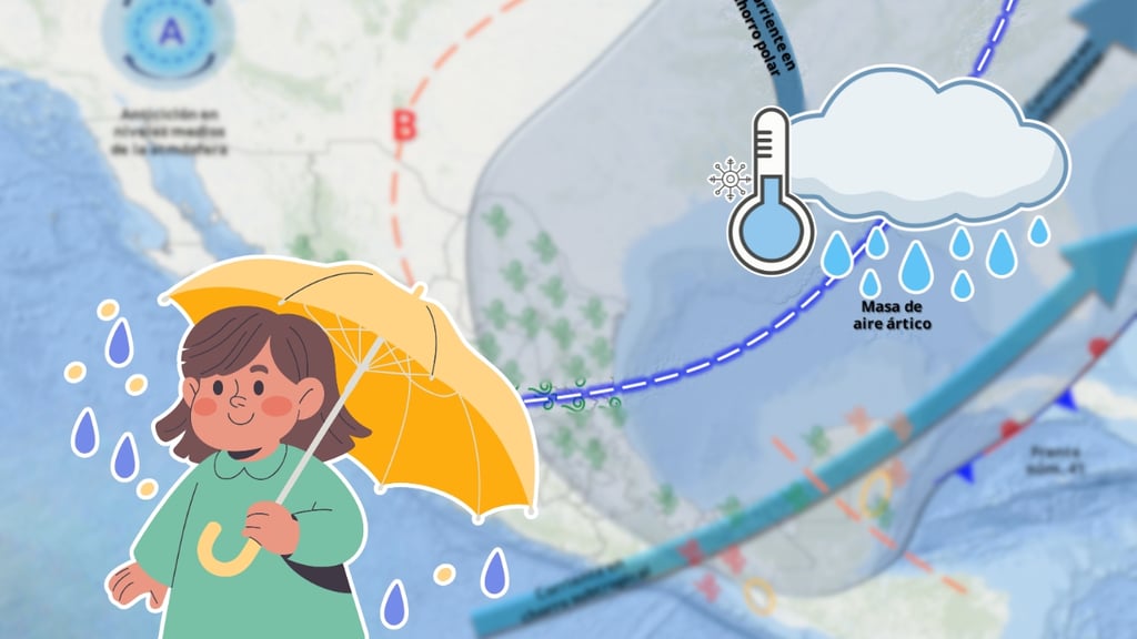 Masa de aire ártico: Lluvias torrenciales y hasta -5 grados en estas zonas de México