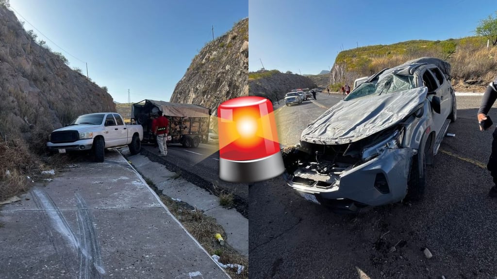 Familia sufre accidente en carretera a México y resultan con varias lesiones