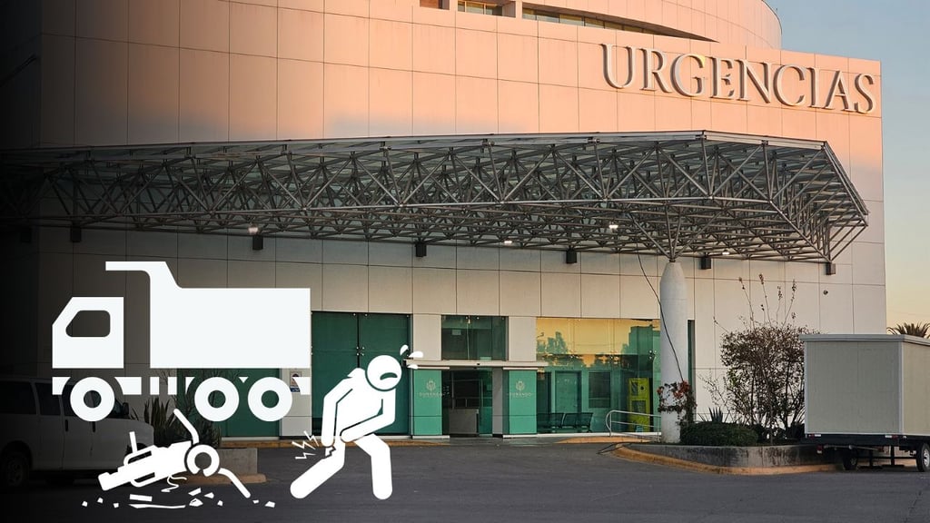 Góndola corta circulación a joven motociclista en Durango y se impacta; quedó herido