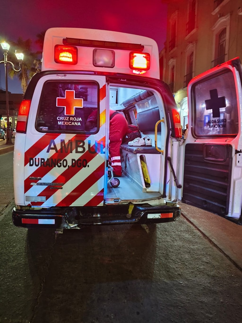 Hecho. Una mujer resultó lesionada tras ser atropellada en el Centro de Durango.