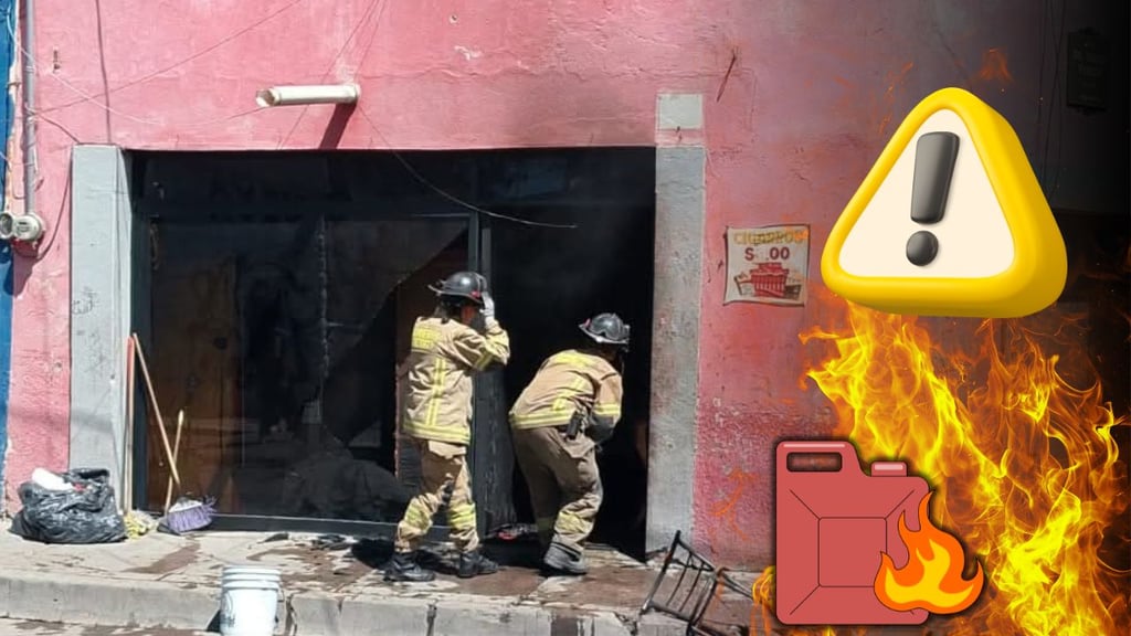 Sujeto prende fuego a local de 'maquinitas' en Centro de Durango; mujer sufre graves quemaduras