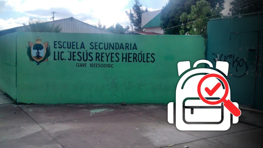 Aplican programa 'Mochila Segura' en secundaria Jesús Reyes Heroles, tras amenaza de ataque