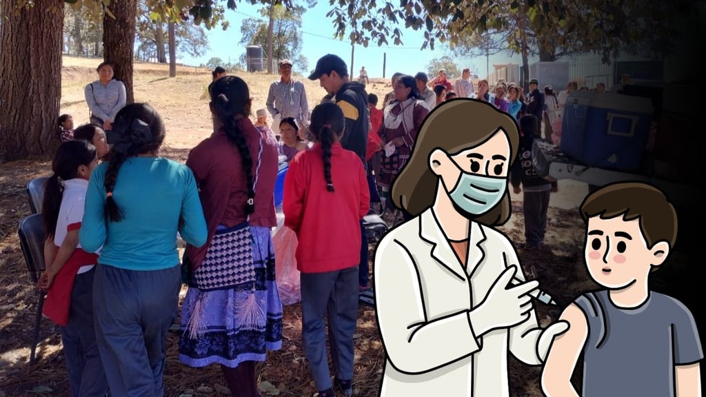 Refuerzan vacunación contra sarampión en Mezquital; se han aplicado17 mil dosis