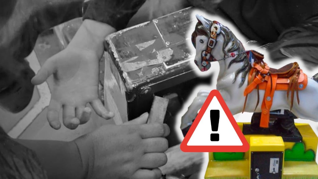 'Caballito' mecánico atrapa el dedo de un niño, en Centro de Durango