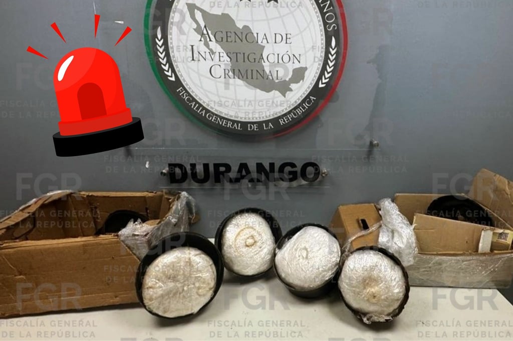 Aseguran 10 kilos de metanfetamina en empresa de paquetería de Durango